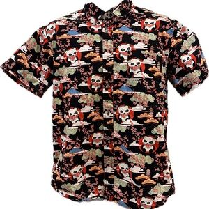 Japan Panda Cherry Blossom Tree Button Down Shirt VSTR Premium small